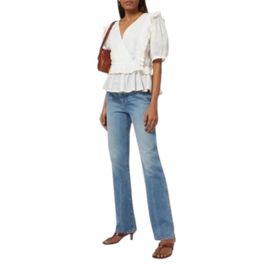 Selected Femme Wrap Frill Top in Organic Cotton - 12