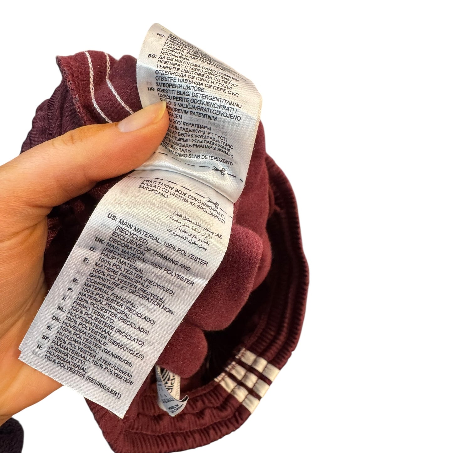 Adidas Burgundy Firebird Loose Trackpants - 8