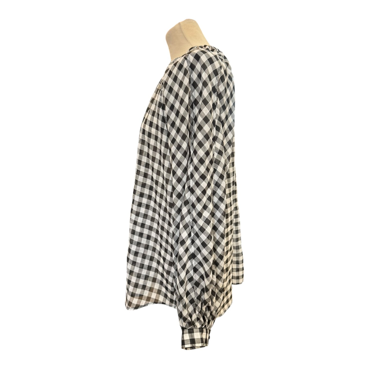 Comptoir des Cotonniers Black and White Gingham Shirt - One Size