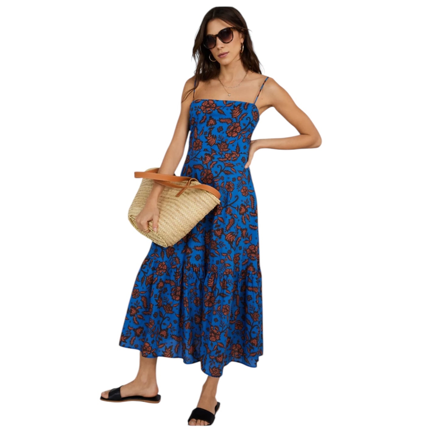 Baukjen Blue and Brown Organic Cotton Dress - 12