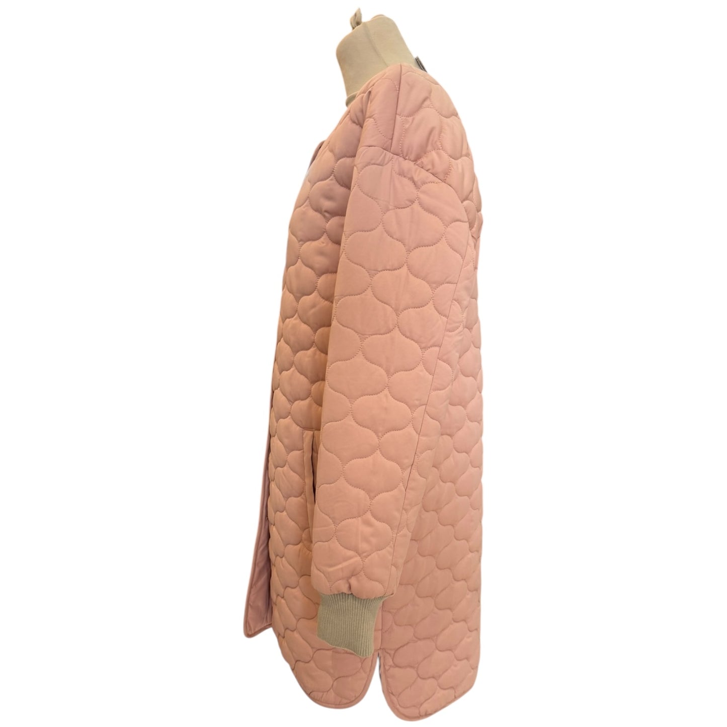 Soaked in Luxury Baby Pink Quilted Longline Coat - 14
