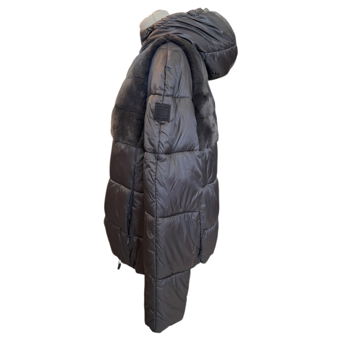 Luisa Cerano Brown Grey Padded Coat - 12
