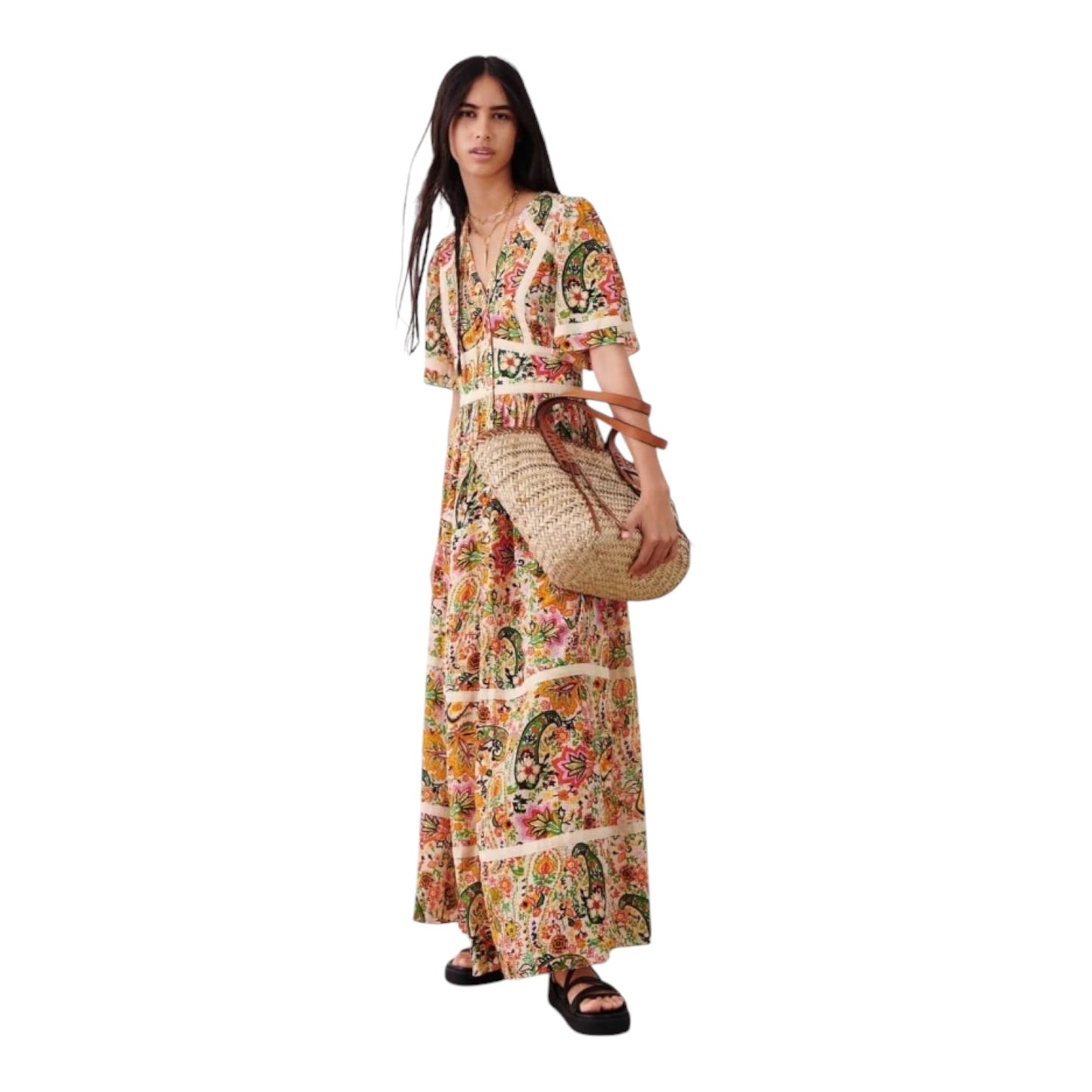 Ba&sh Benja Printed Midi Dress - 6/8