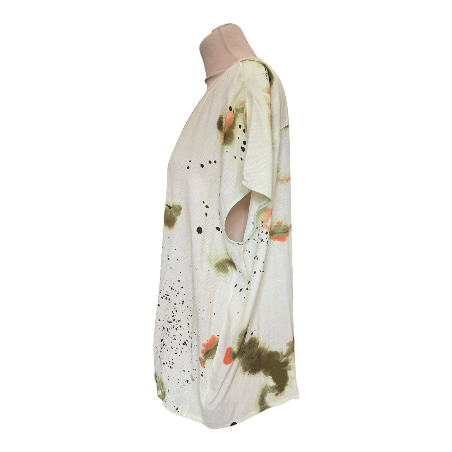 Mos Mosh Light Green V Neck Print Blouse - 10/12