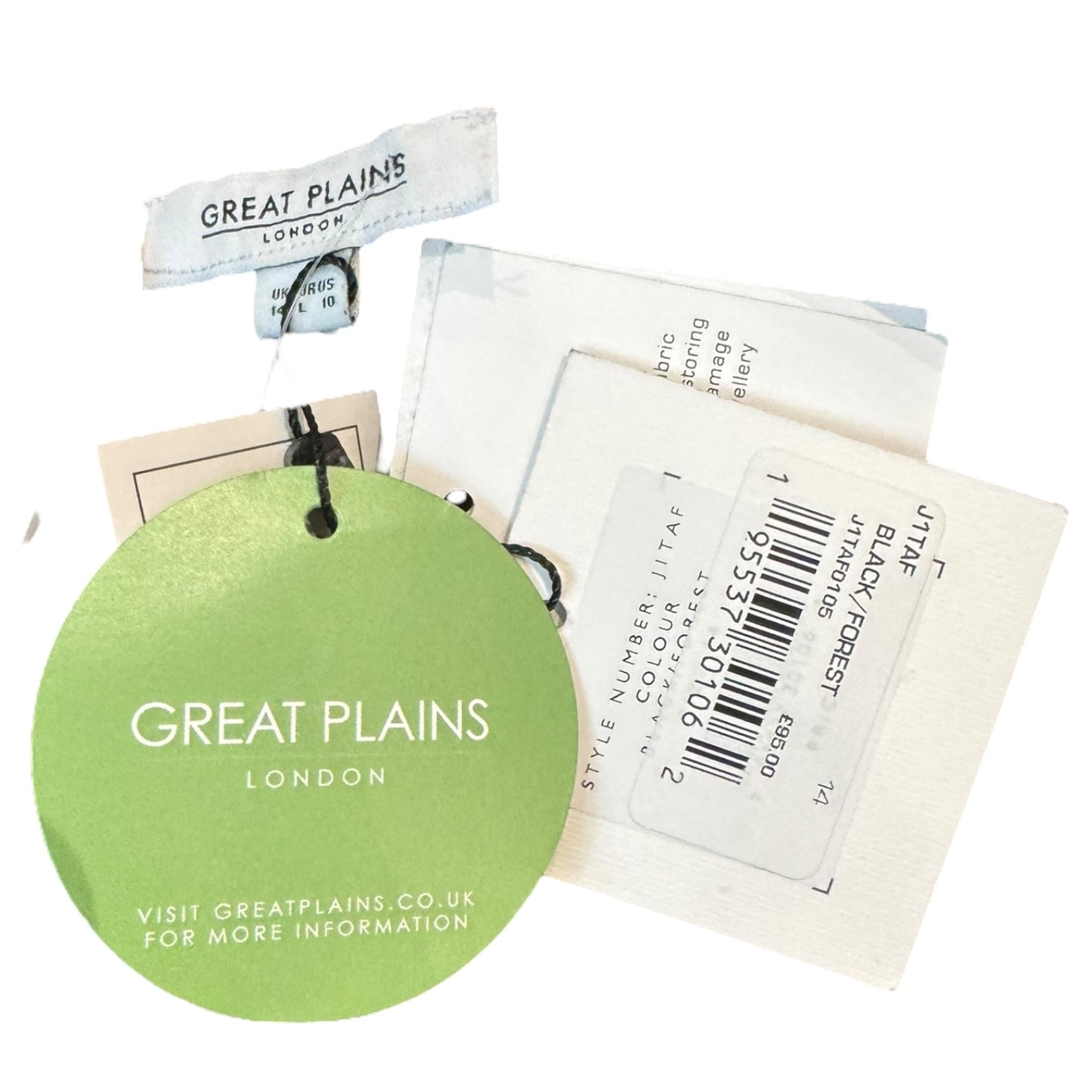 Great Plains Green Winter Sheen Long Sleeve Round Neck Midi Dress - 14 - NEW