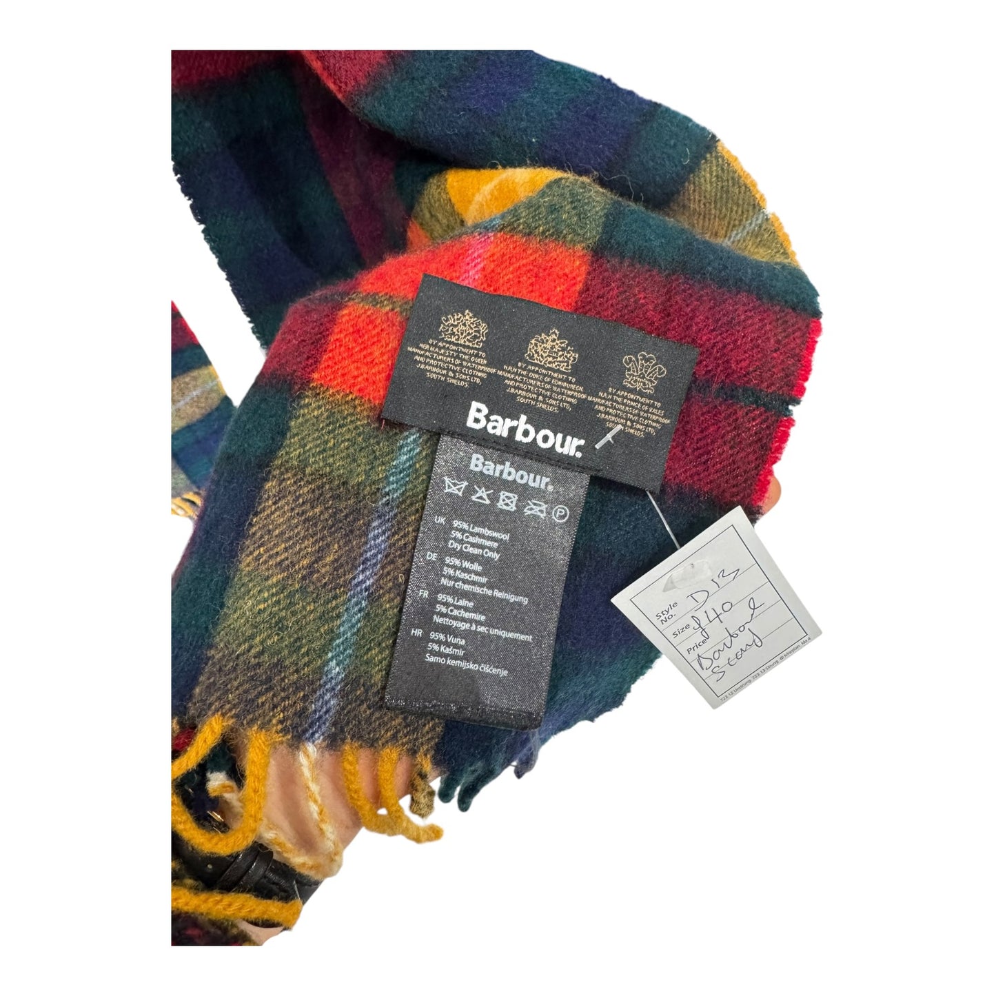 Barbour Tartan Wool and Cashmere Scarf
