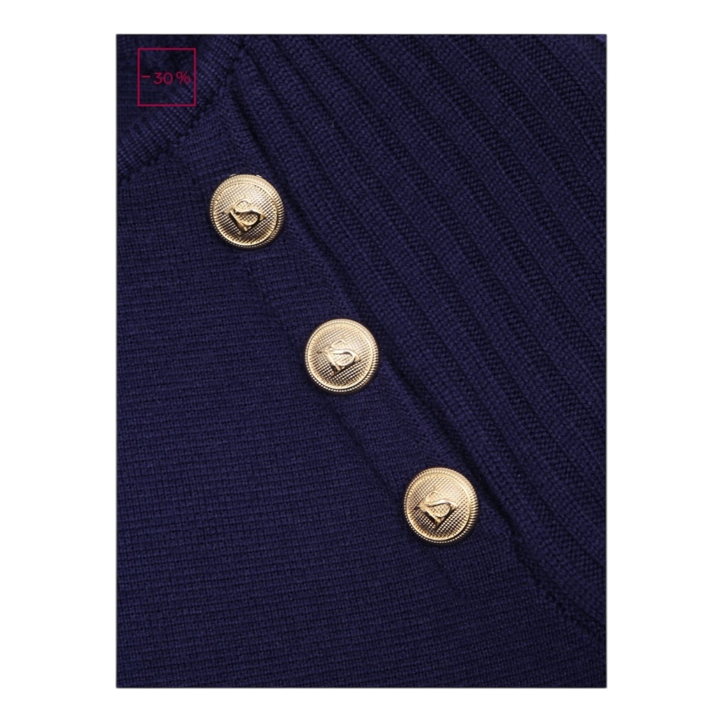 Luisa Spagnoli Navy Knit Dress - 14/16