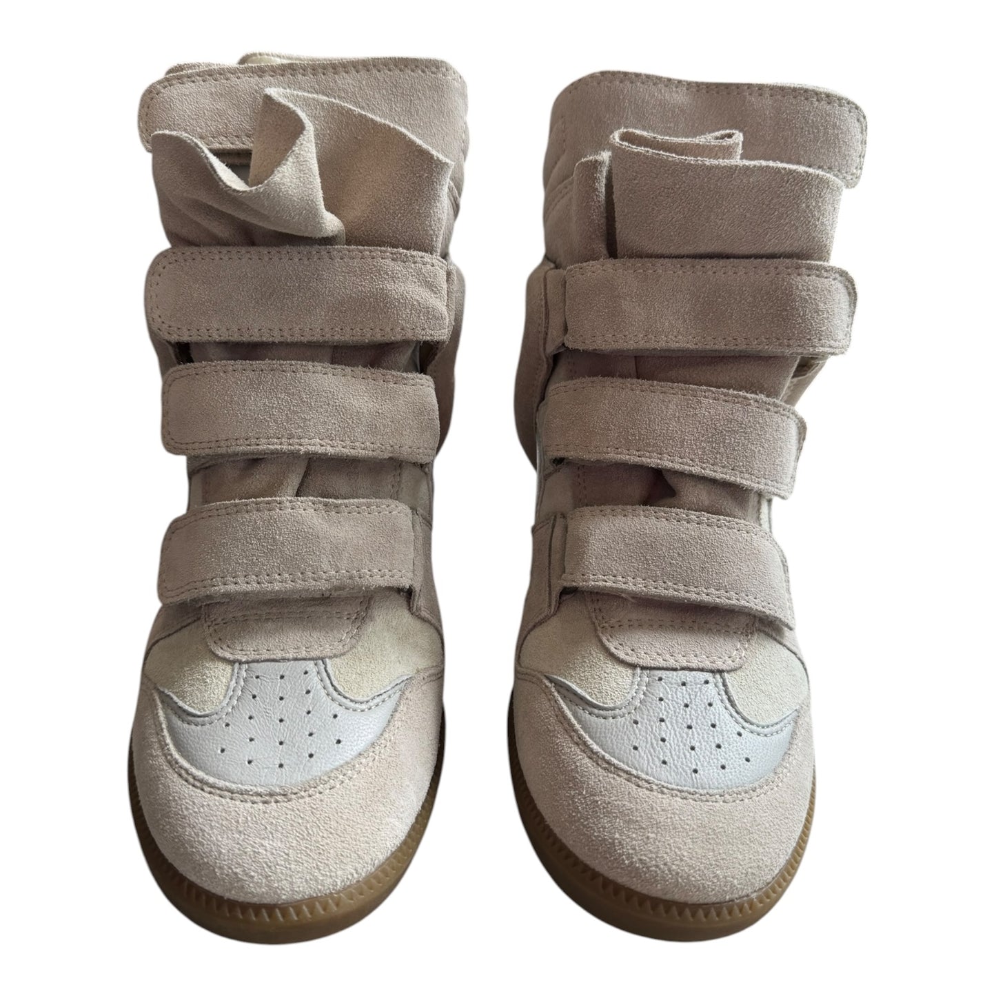 Isabel Marant Bekett Leather Wedge Sneakers - 38/5 - NEW