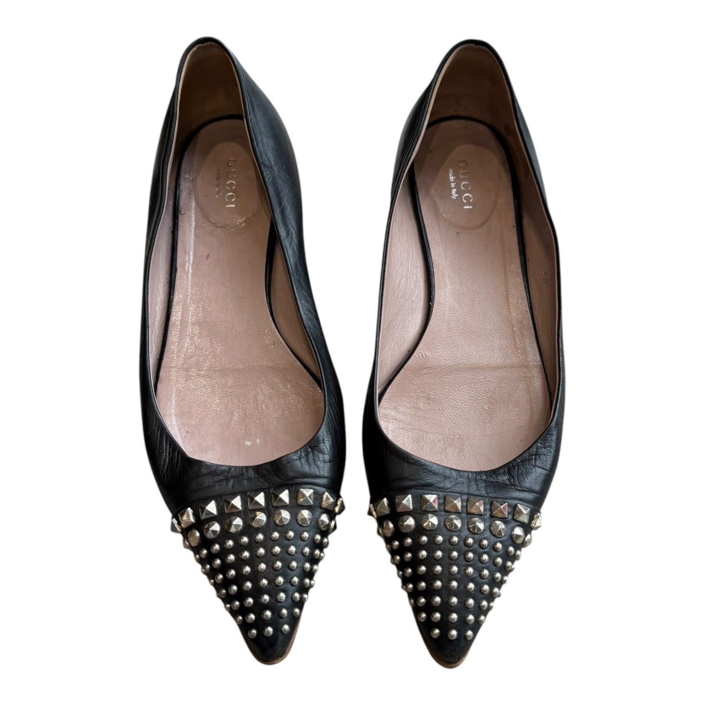 Gucci 'Caroline' Studded Flats - 38/5