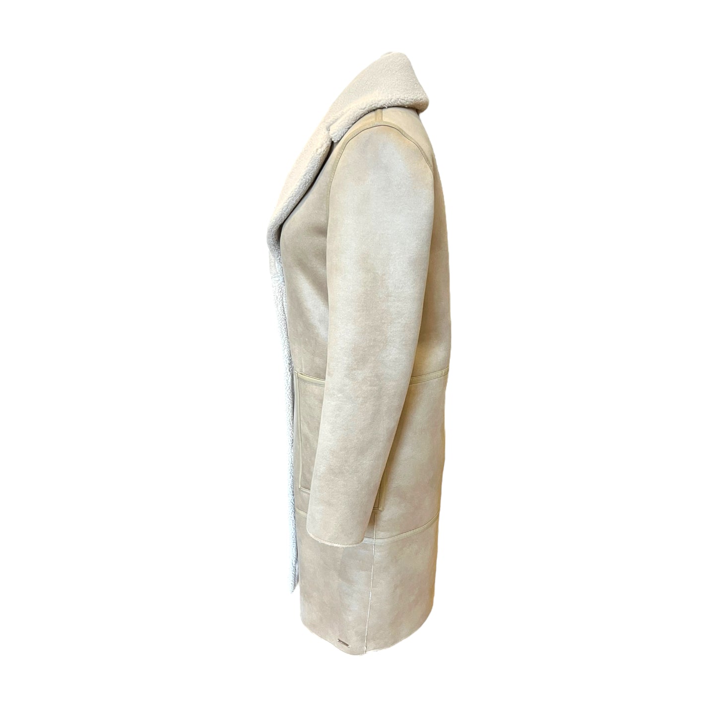 NEW Rino and Pelle Cream Reversible Shearling Coat