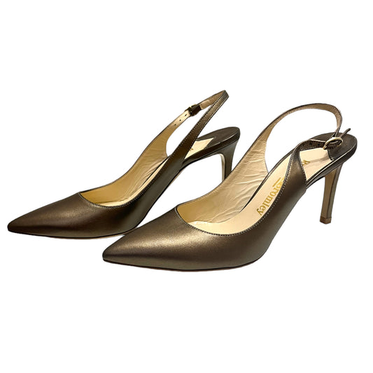 NEW Russell and Bromley Bronze Slingback Heels