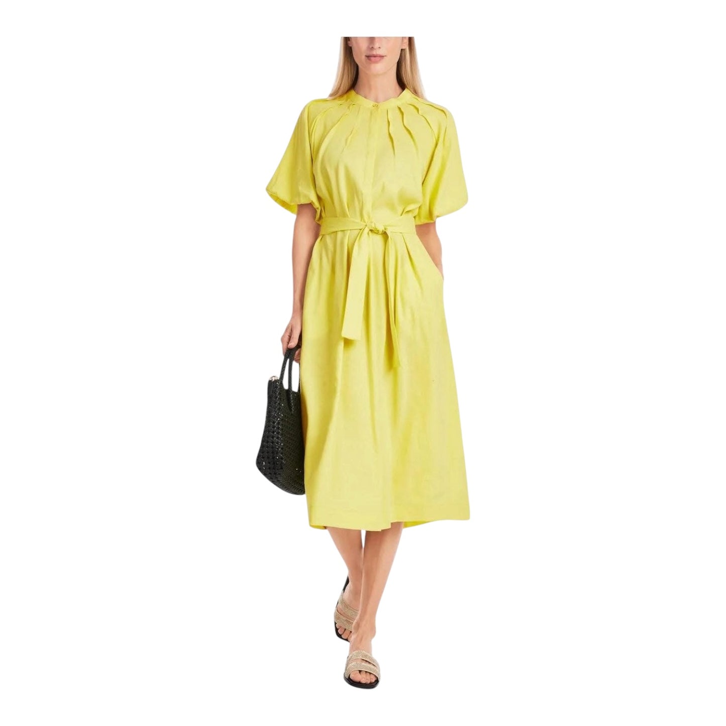 Marc Cain Yellow Linen Dress - 12