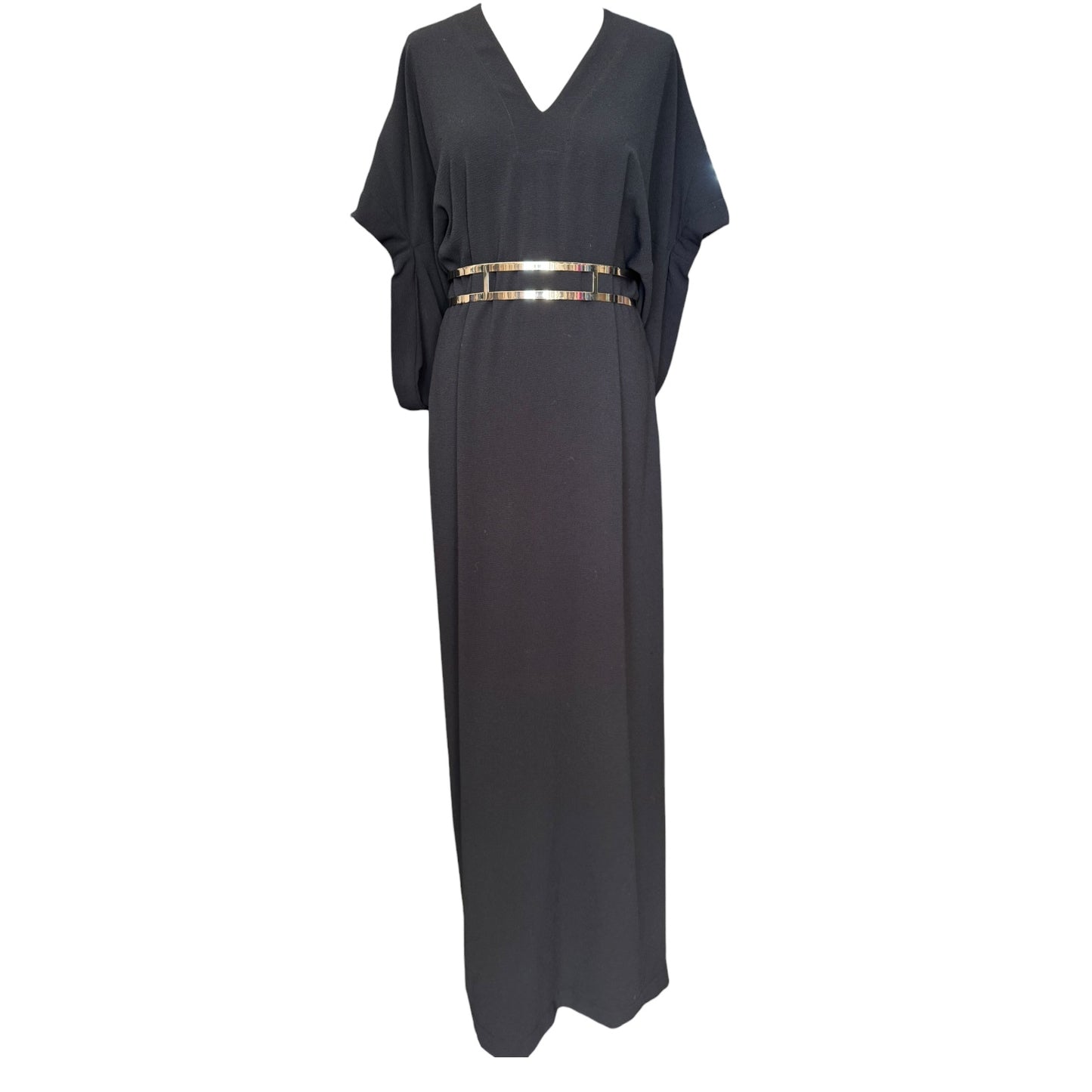 Rick Owens Black Dress with Gold Belt - 10/12