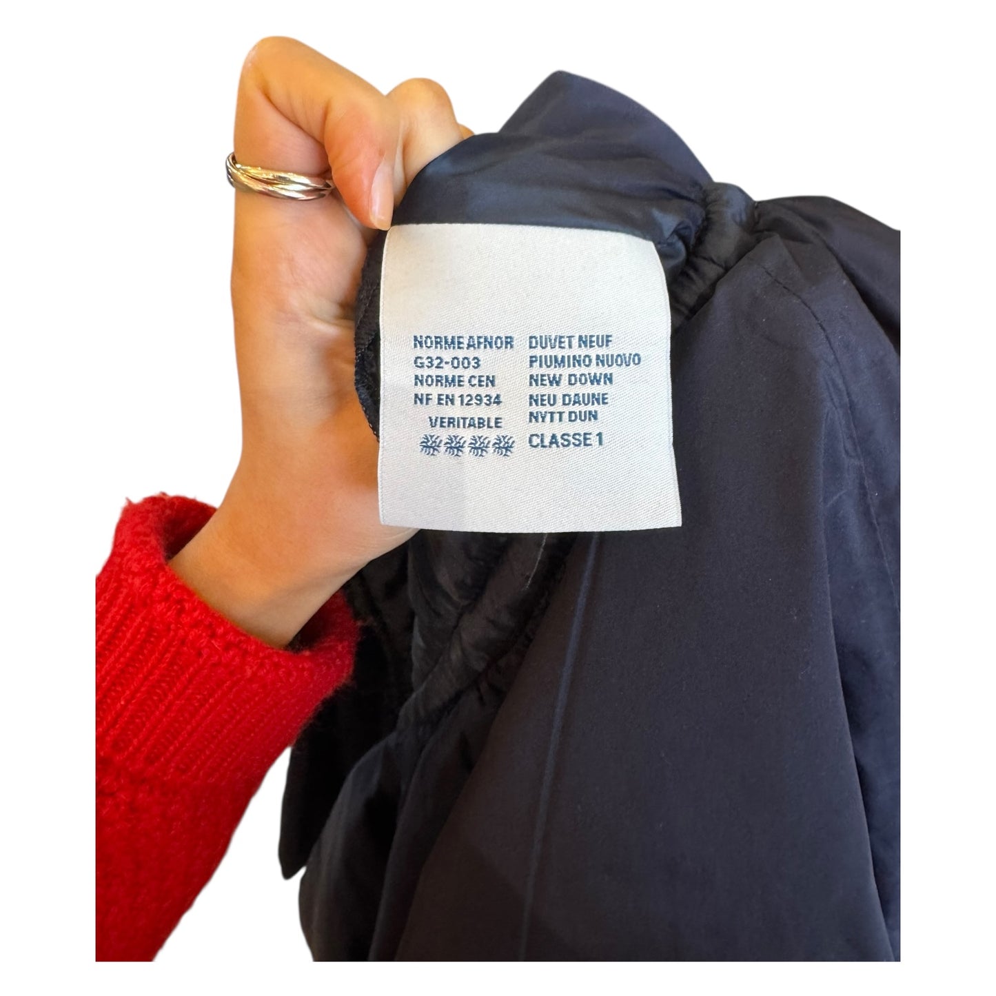 Moncler Navy Peplum Down Jacket - 10