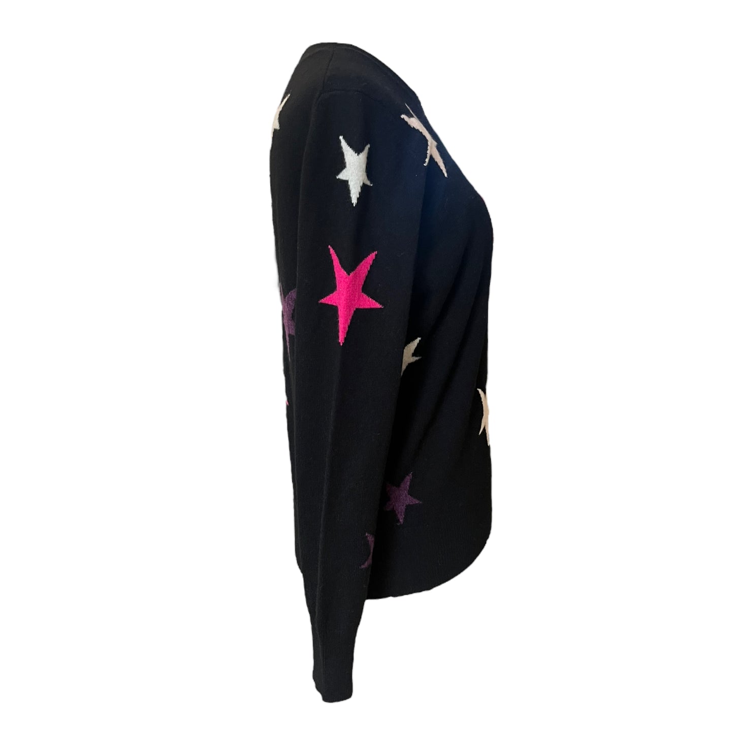 NEW Autograph Black and Pink Star Cashmere Jumper