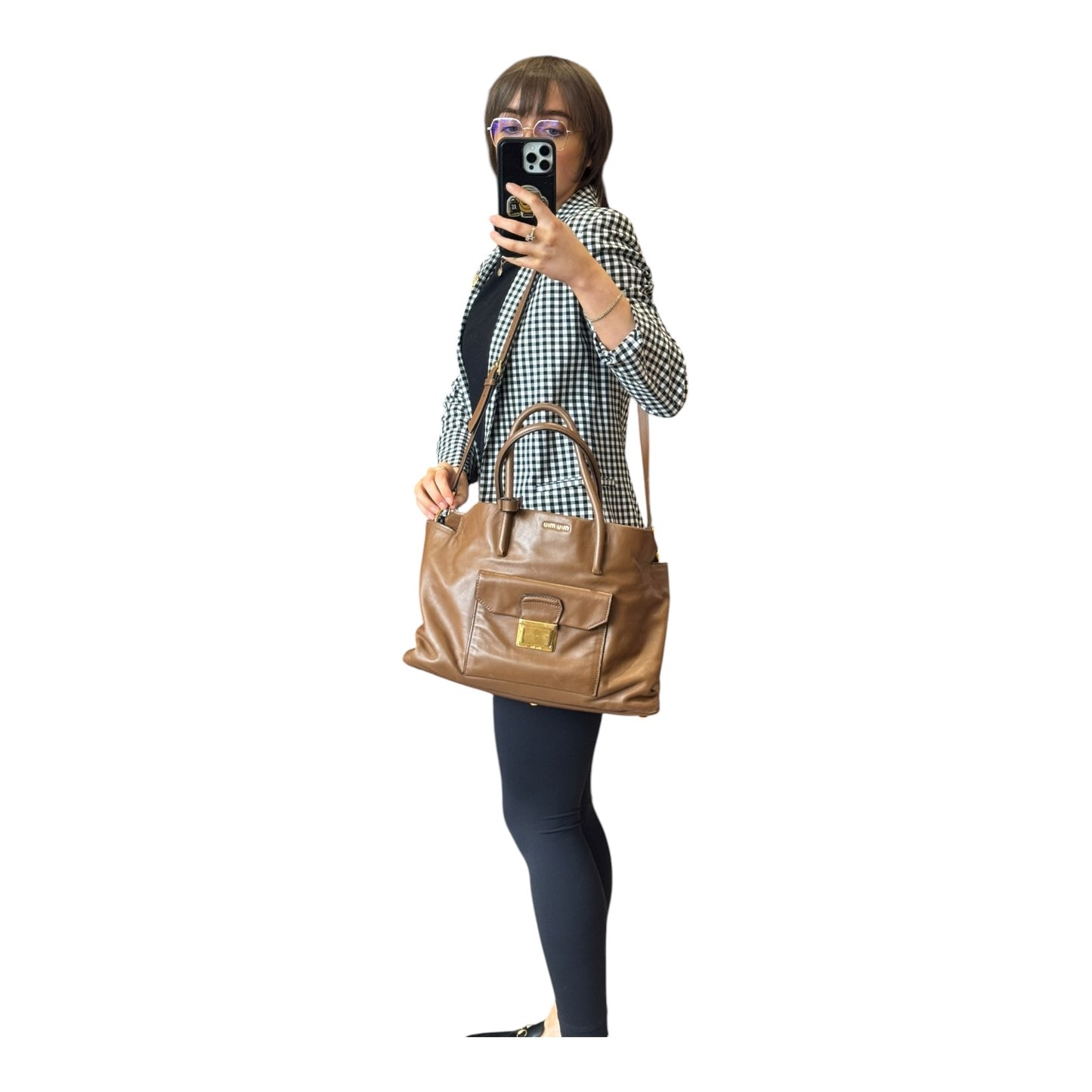 Miu Miu Vitello Tote Shopper