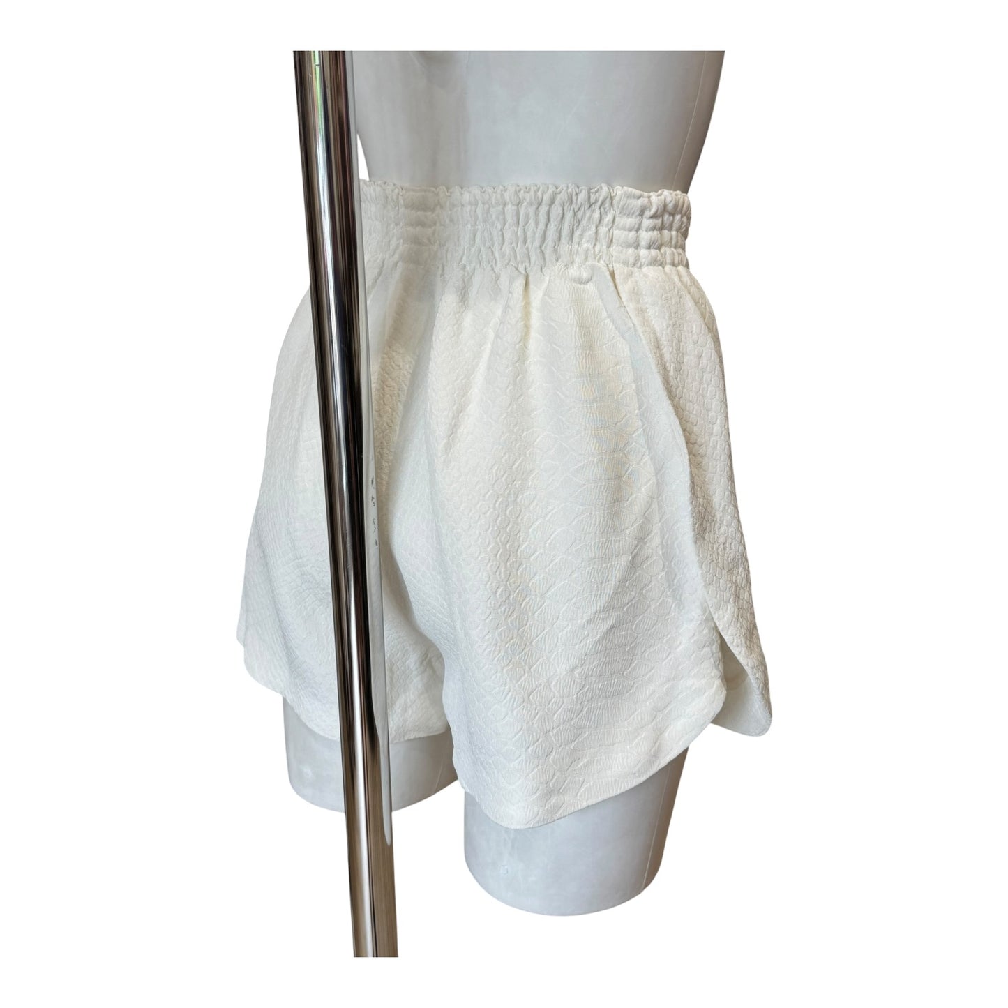 Stella McCartney White Croco Textured Shorts - 8