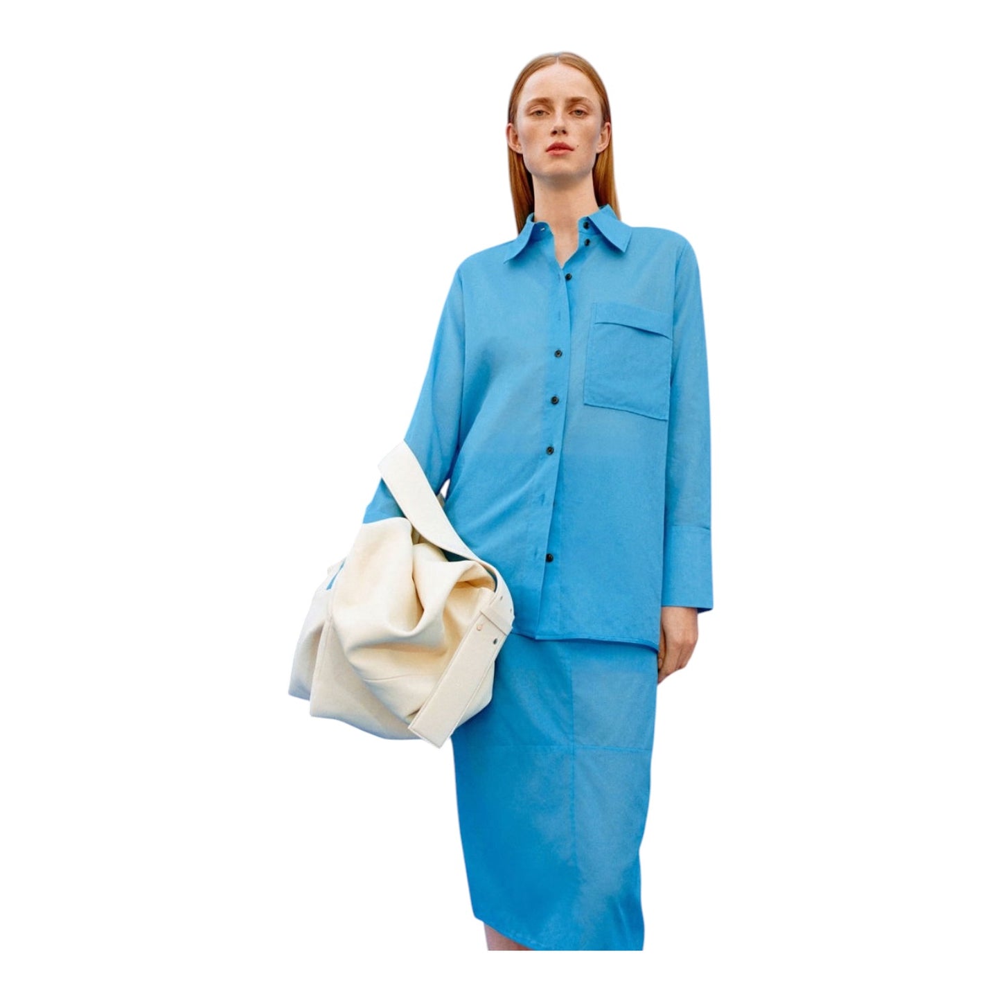 COS Blue Oversized Longline Shirt - 12