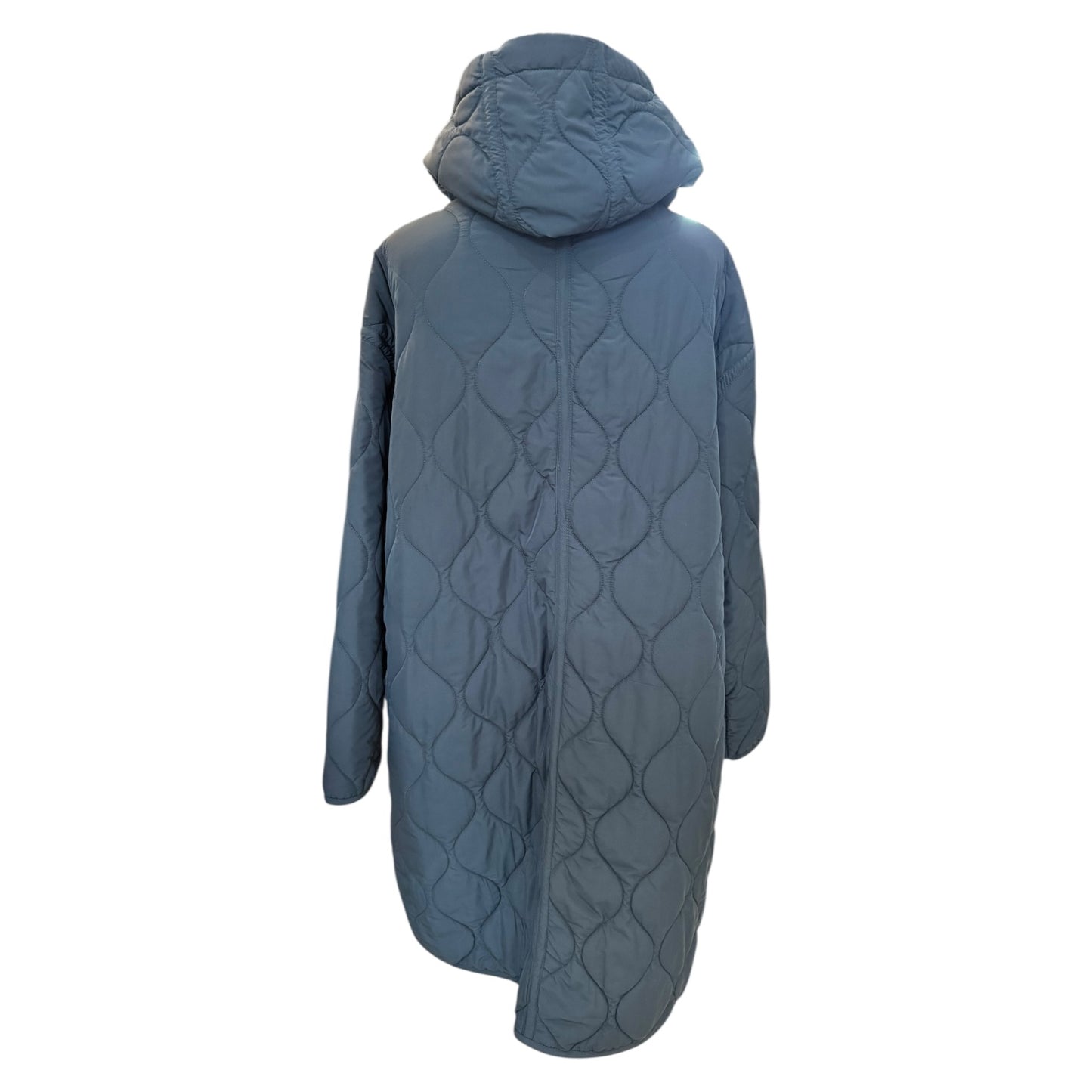 Riani Teal Quilted Hooded Coat - 16