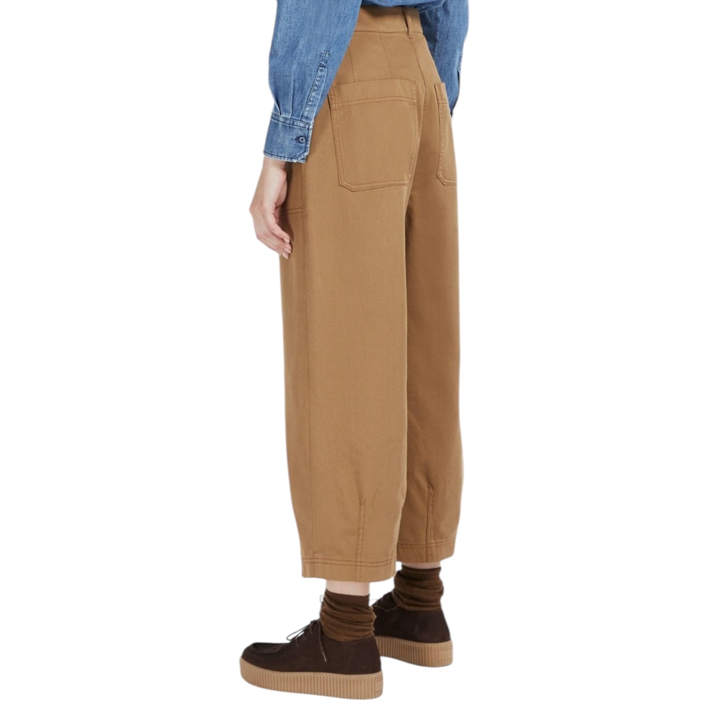 Weekend Max Mara Camel Barrel Leg Trousers - 12