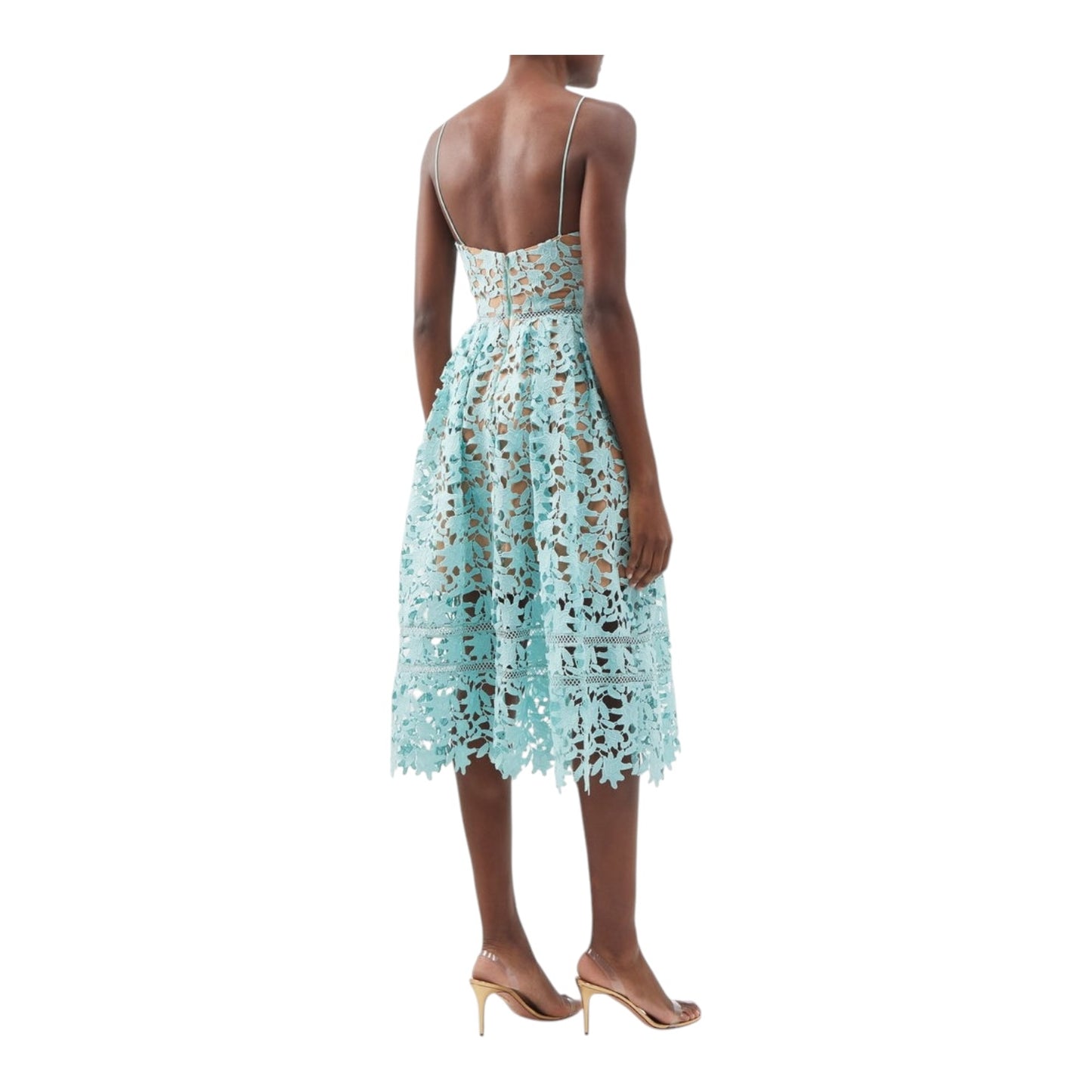 Self Portrait Aqua Azalea Midi Dress - 6