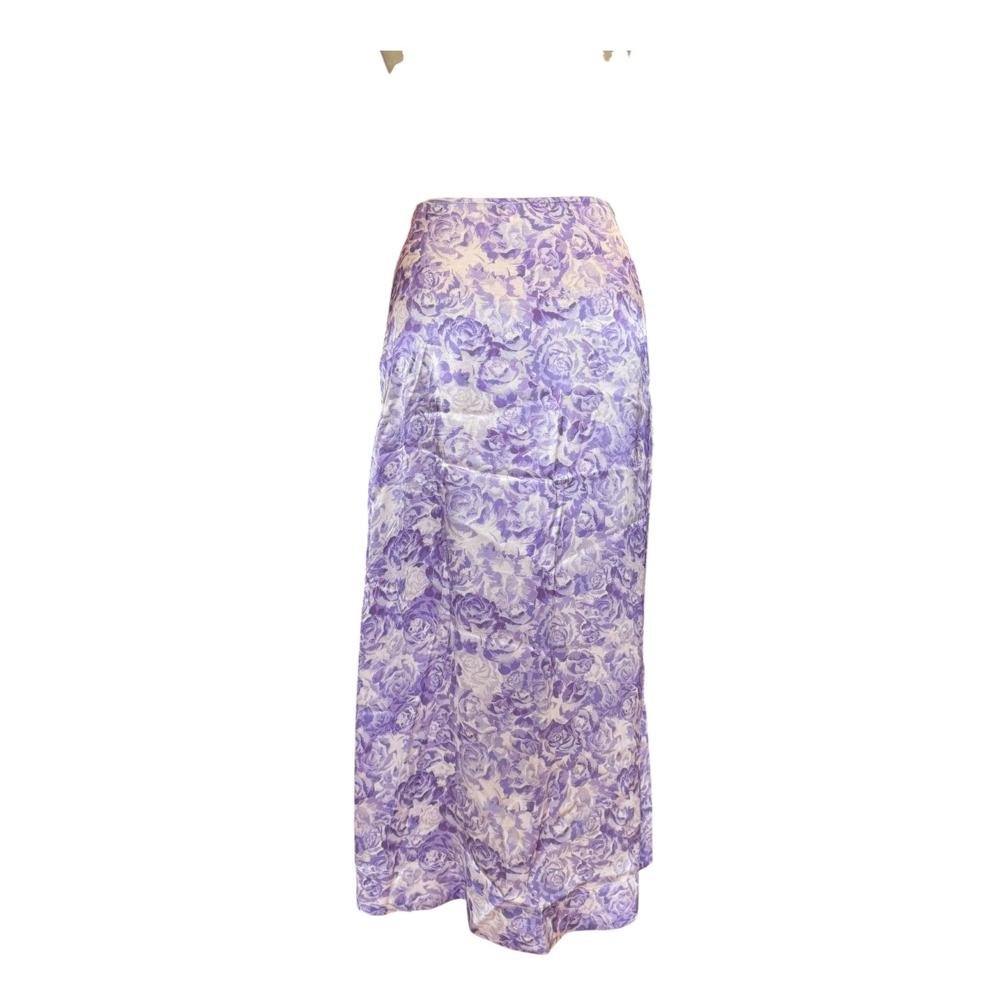 Ganni Purple Floral Midi Skirt - 10