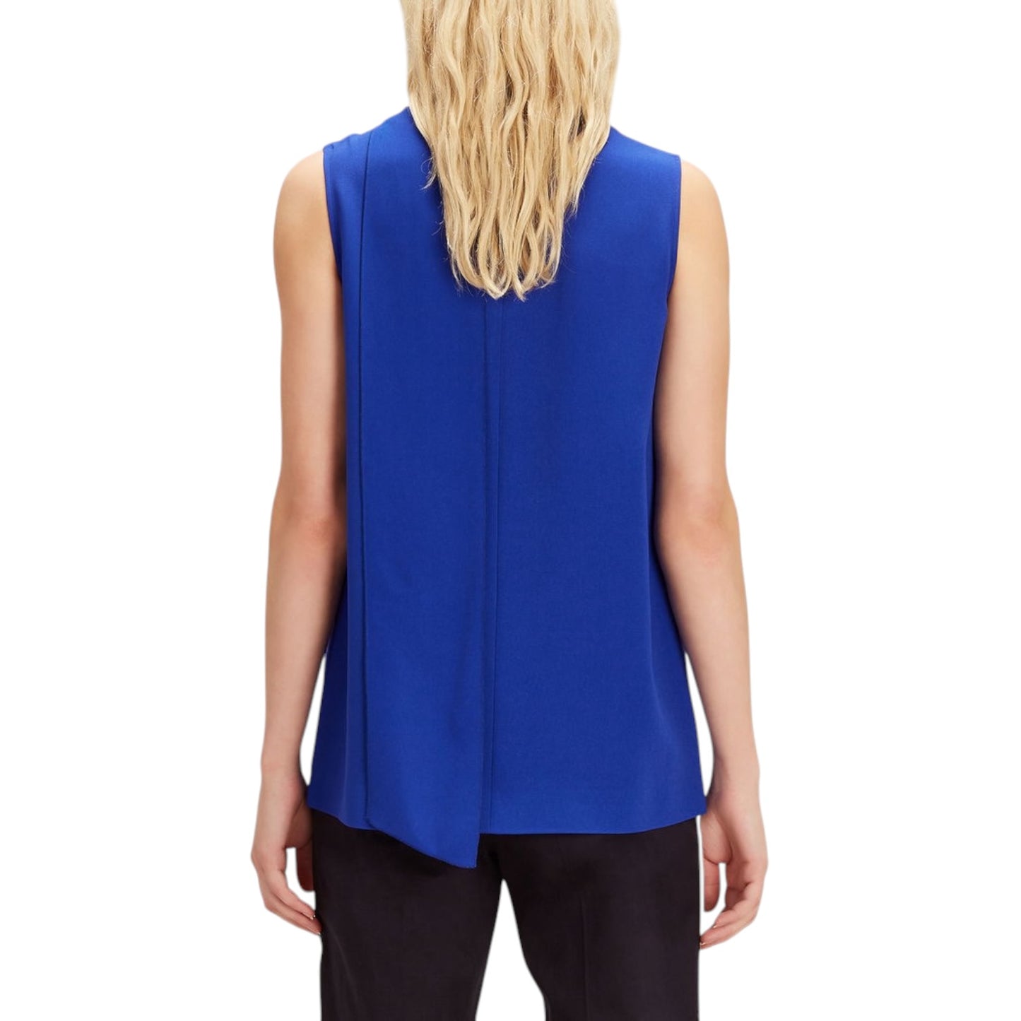 Joseph Noon Tie Neck Blouse in Cobalt - 10