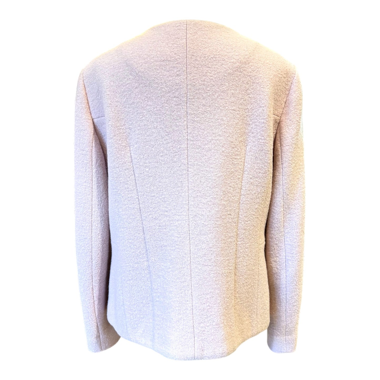 Massimo Dutti Pink Wool Boucle Jacket - 14