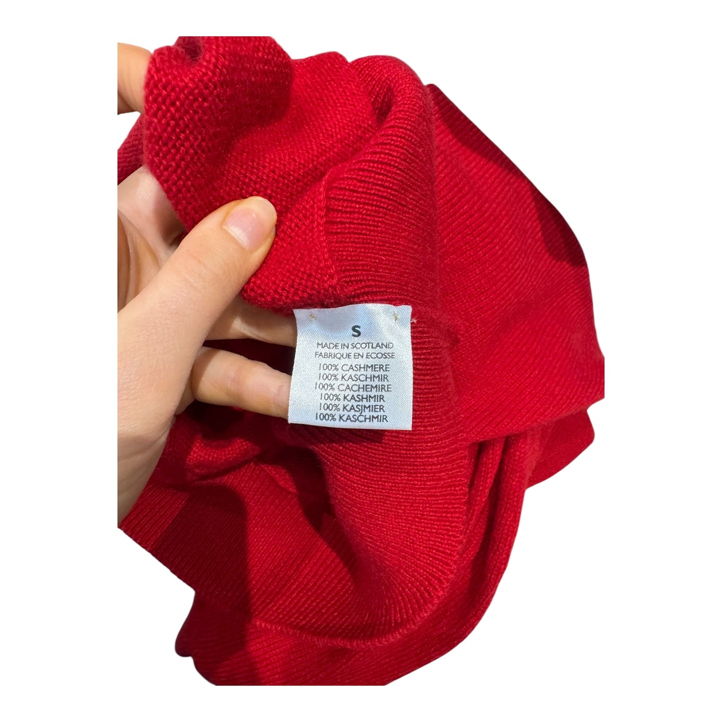 Suzie Monaghan Cashmere Red Cowl Neck Jumper - 12