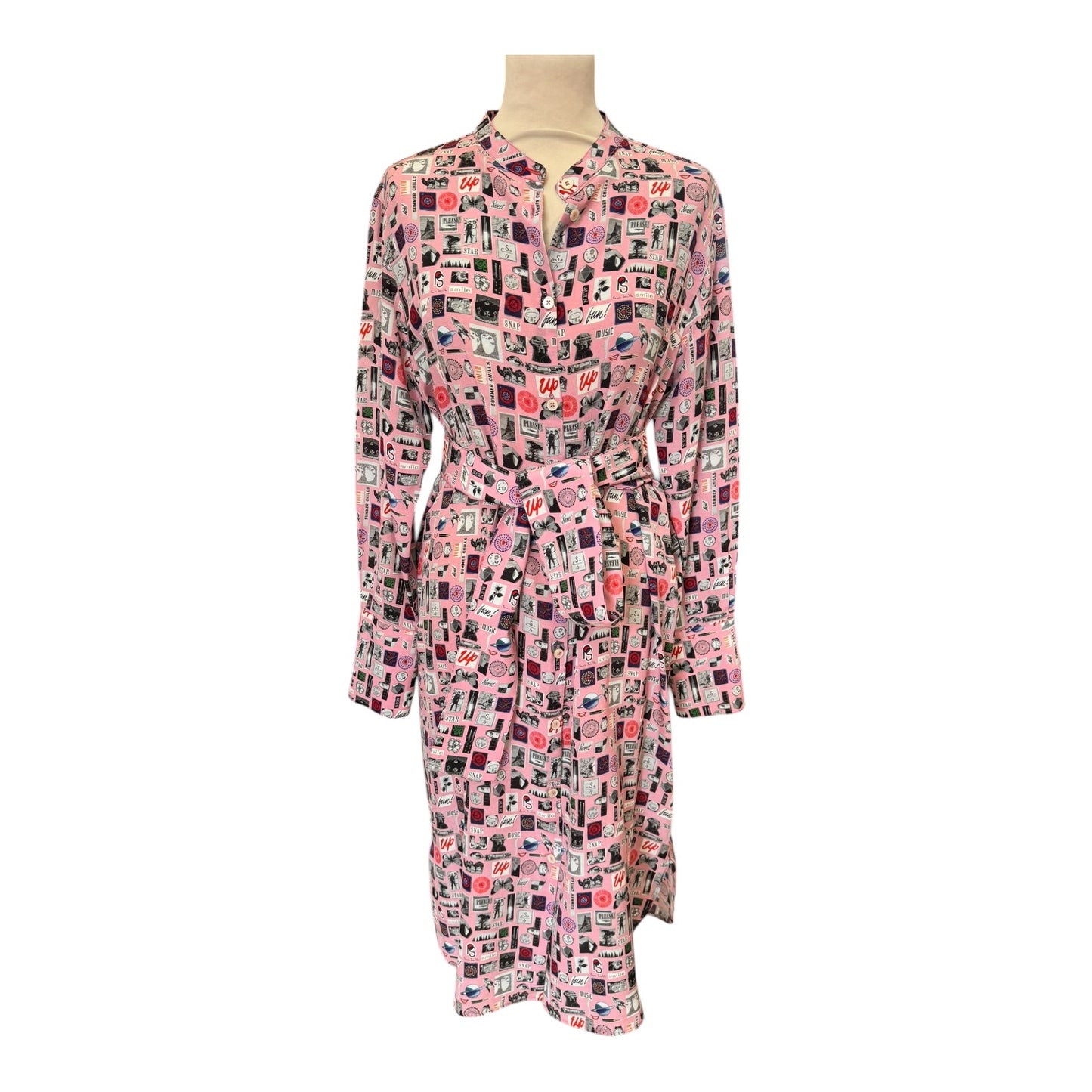 Paul Smith Silk Postcard Shirt Dress - 8/10 - NEW