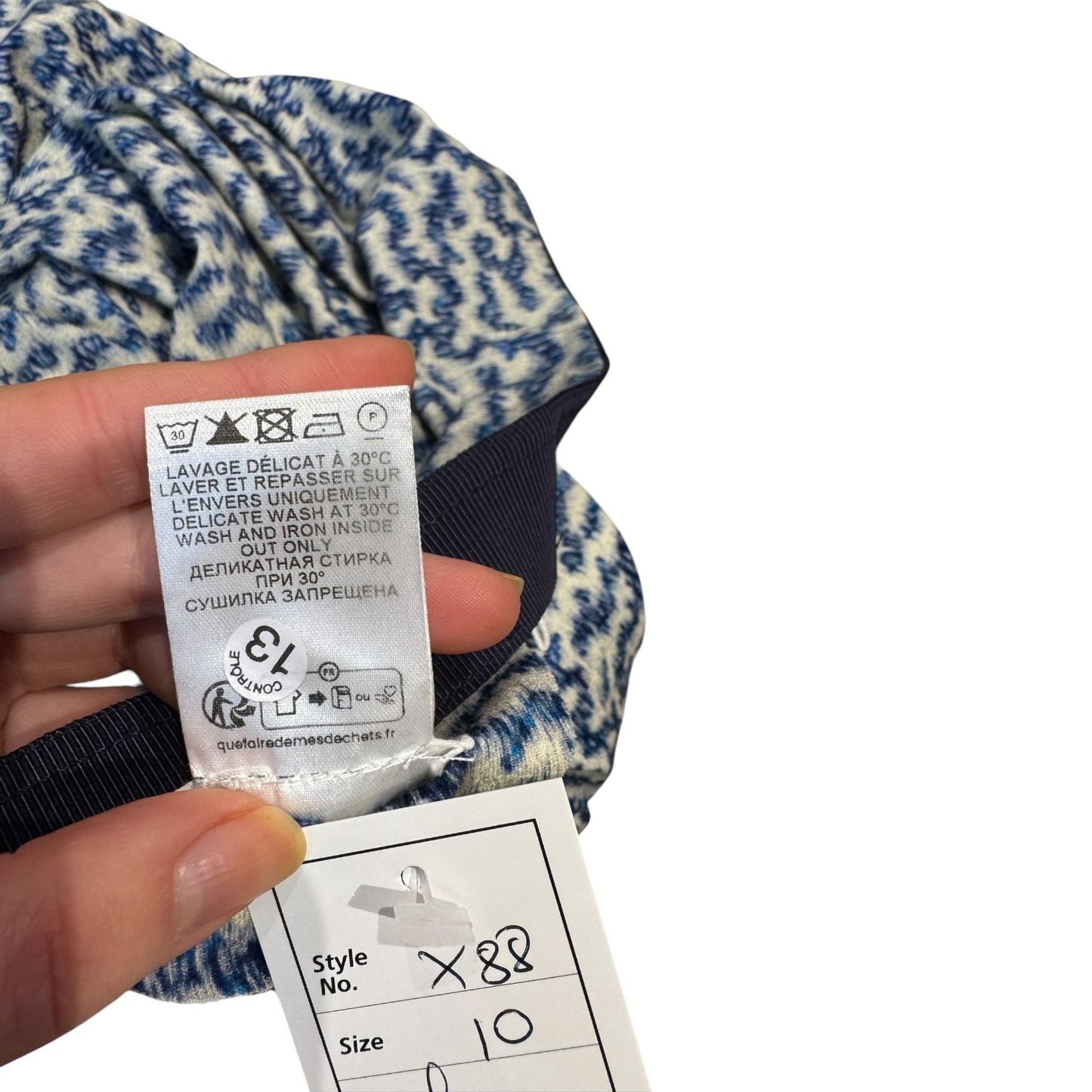 Isabel Marant Jeldia Blue Pattern Skirt - 10