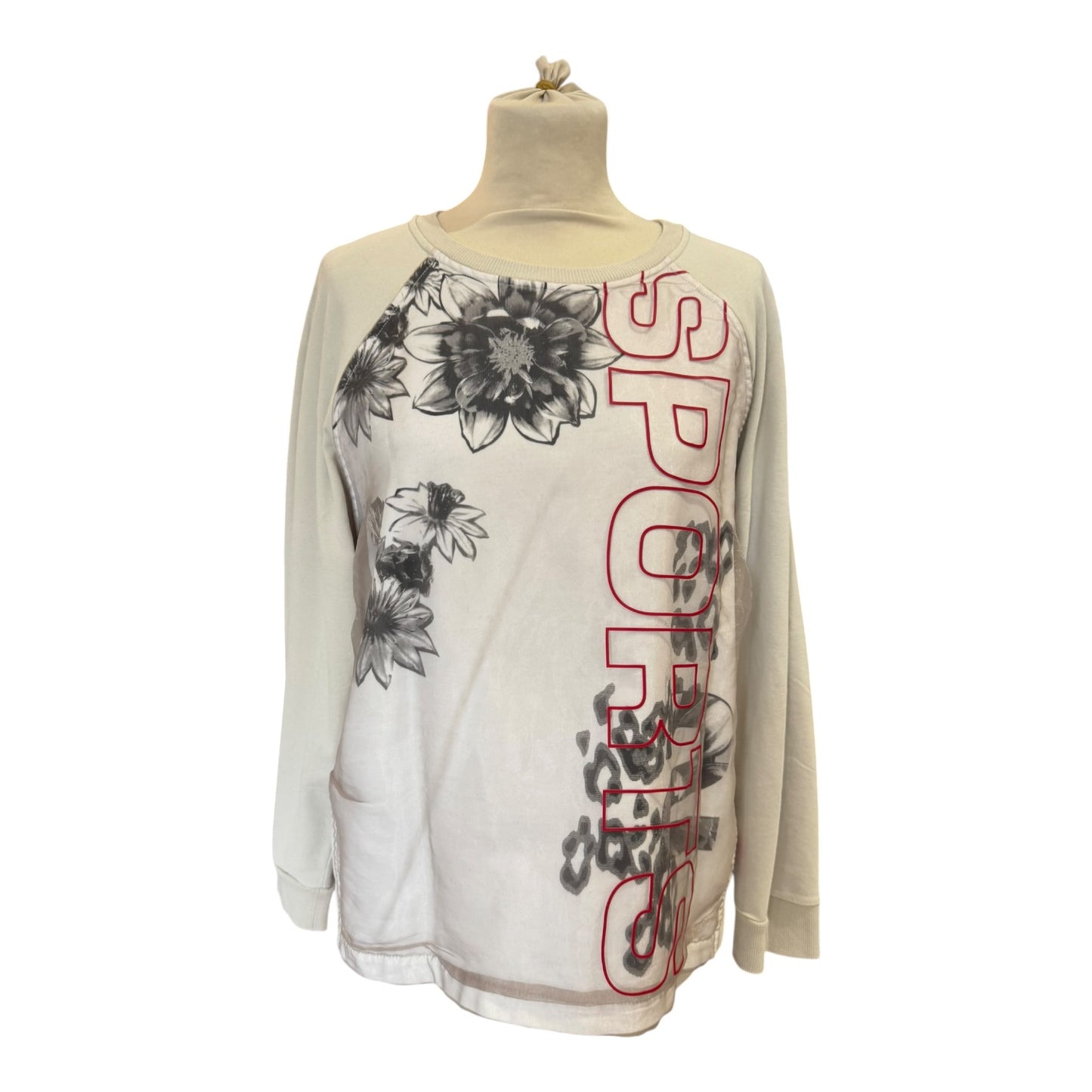 Marc Cain Sports Taupe and Red Jumper - 12