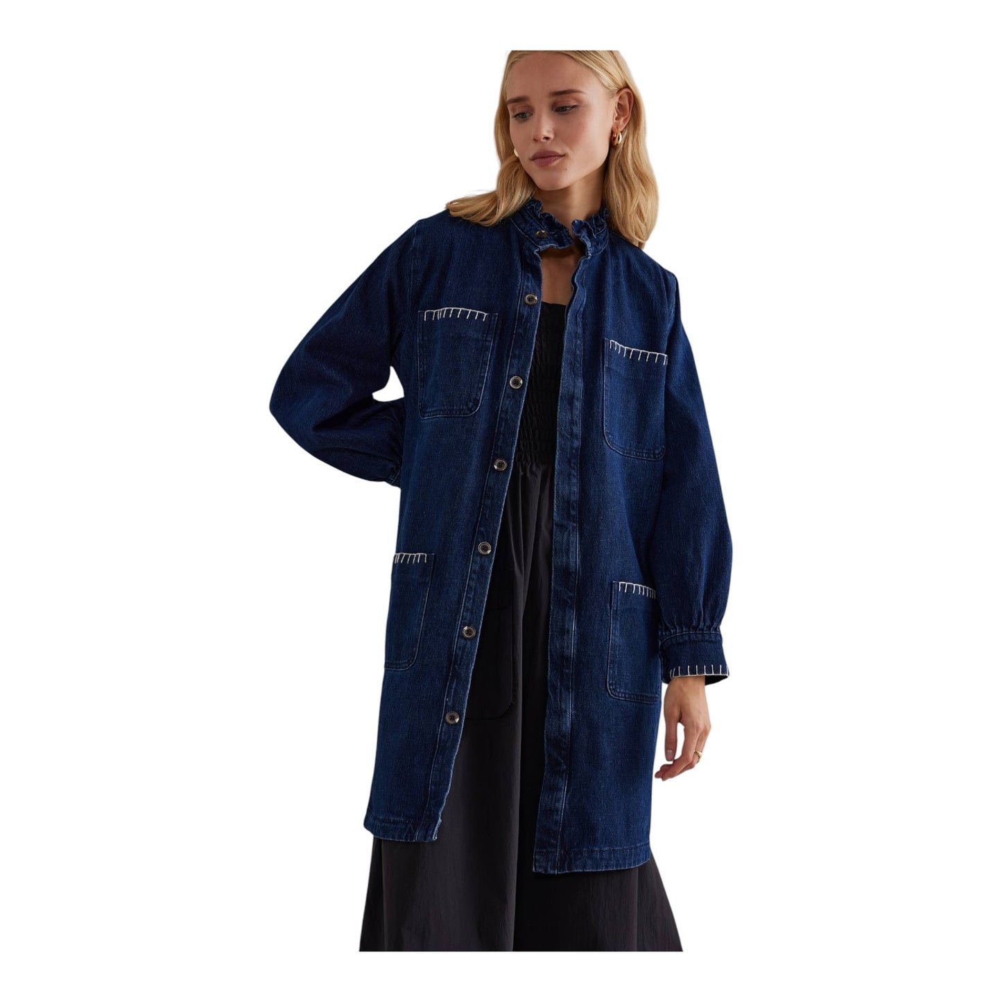 Seventy + Mochi Pablo Denim Trench Coat - 8/10 - NEW