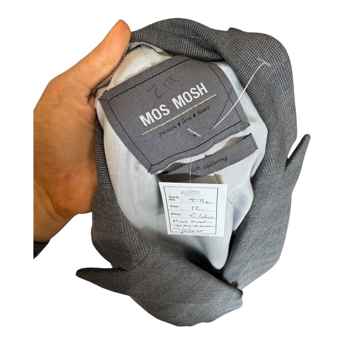Mos Mosh Grey Check Blazer - 12