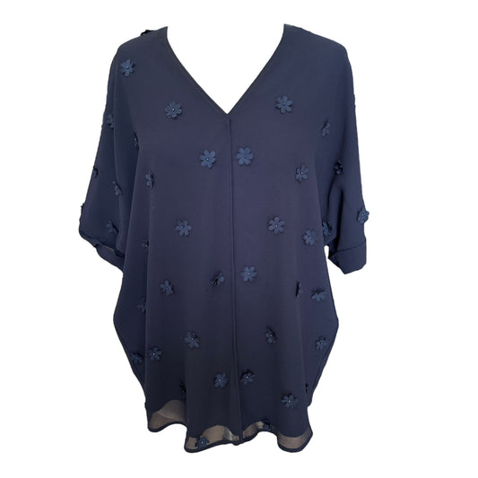 Steffen Schraut Navy Floral Top - 14/16