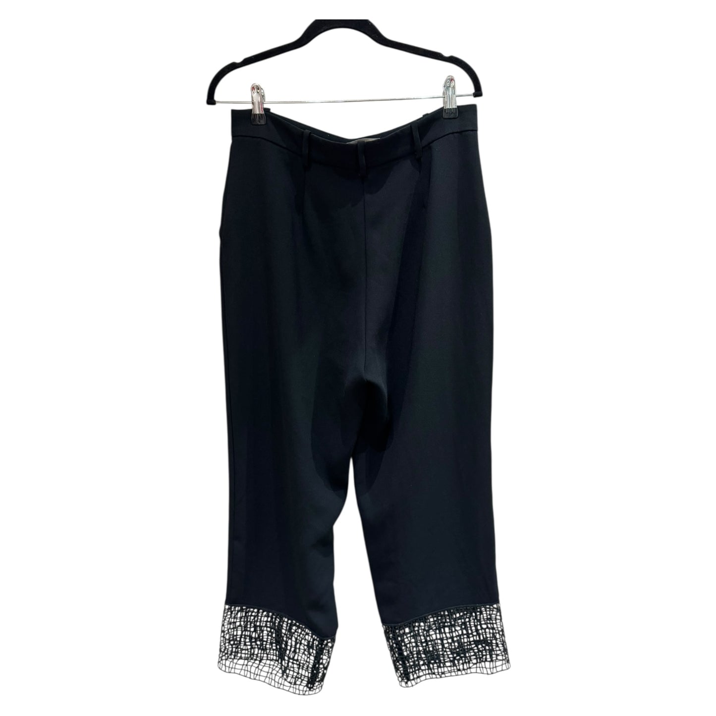 Pinko Black Lace Trim Trousers - 14