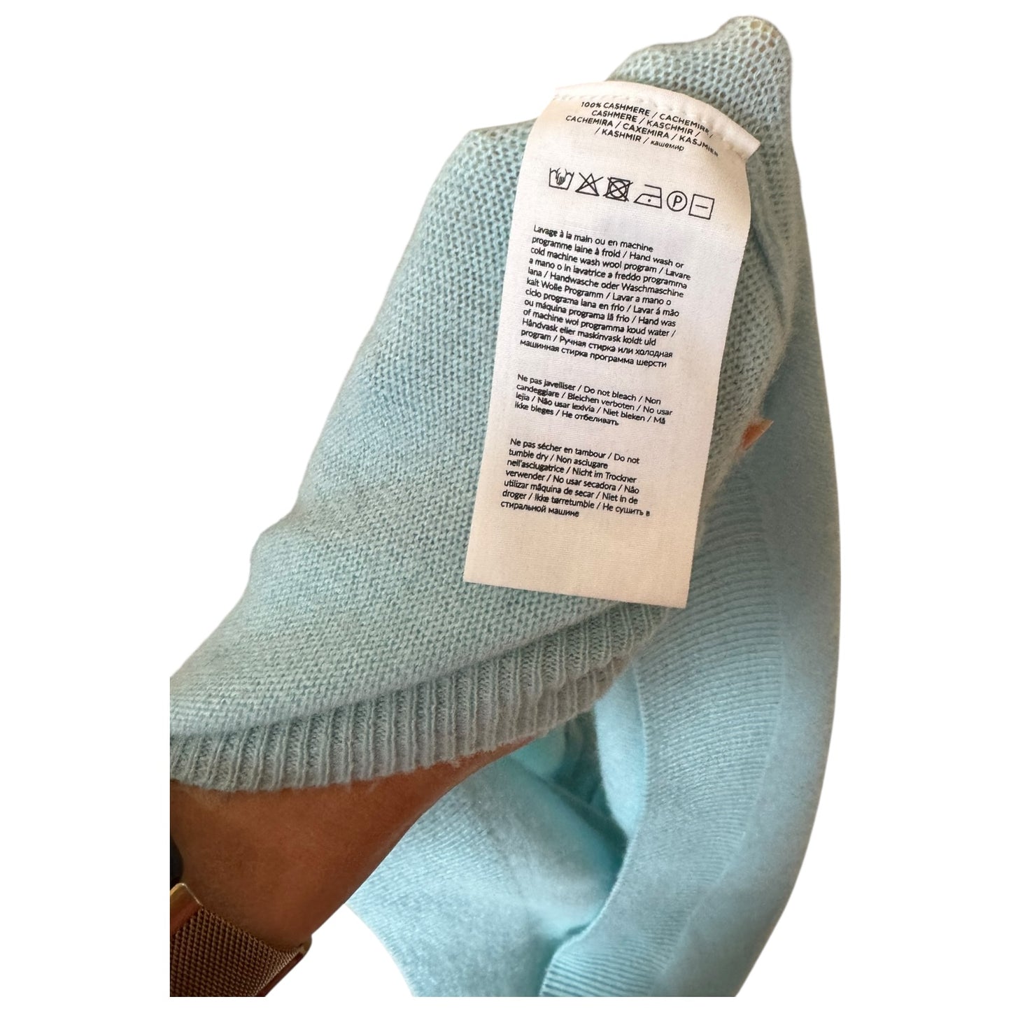Absolut Cashmere Light Blue Short Sleeved Jumper - 10