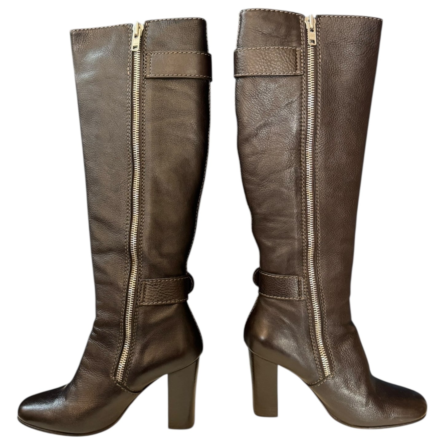 Chloe Dark Brown Knee High Boots - 39 / 6