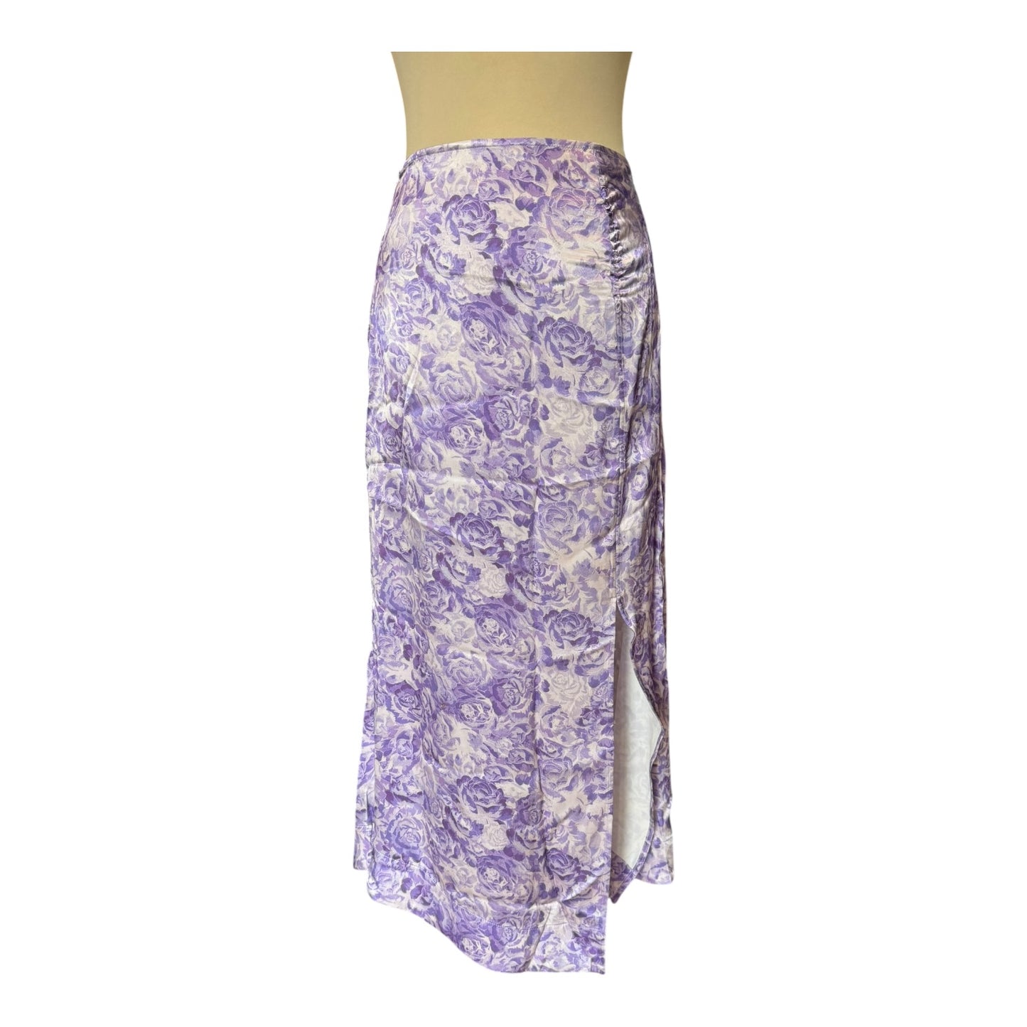 Ganni Purple Floral Midi Skirt - 10