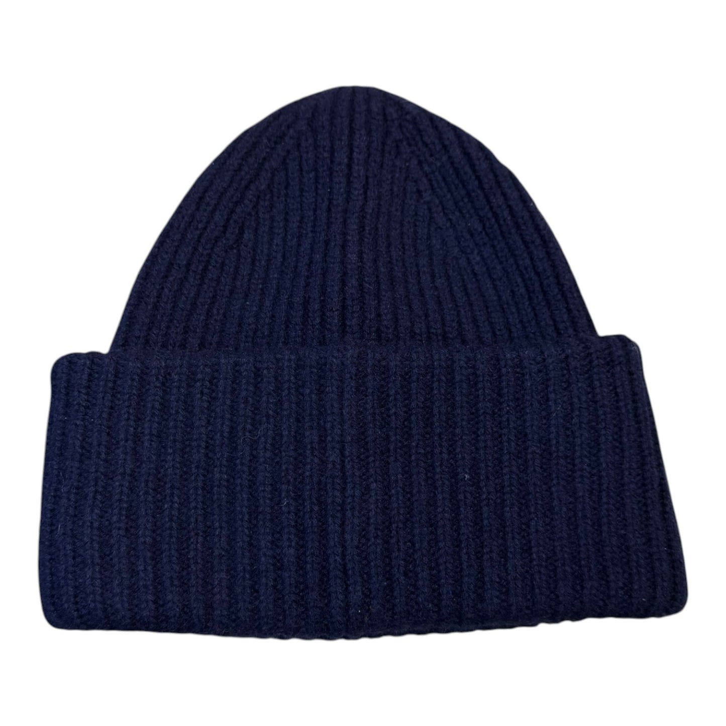 Acne Studios Navy Face Logo Wool Beanie