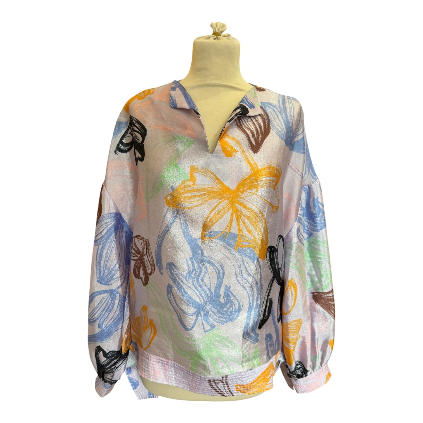 Stine Goya Emmylou Purple Patterned Top - 12/14