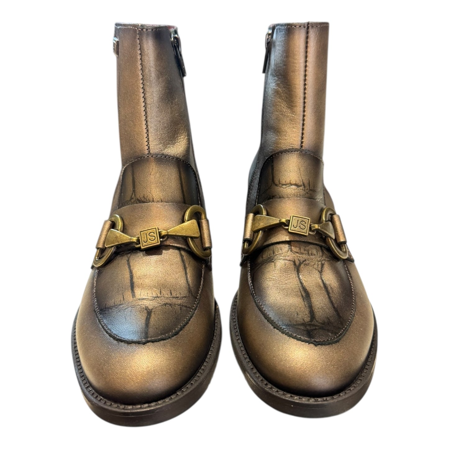 Jose Sanchez Bronze Buckle Boots - 37/4