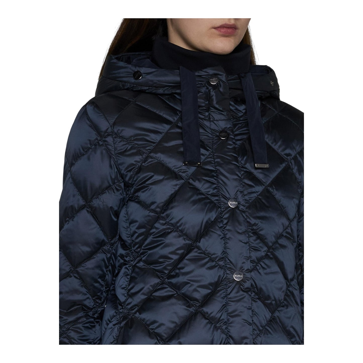 Max Mara Navy Risoft Reversible Down Jacket - 8