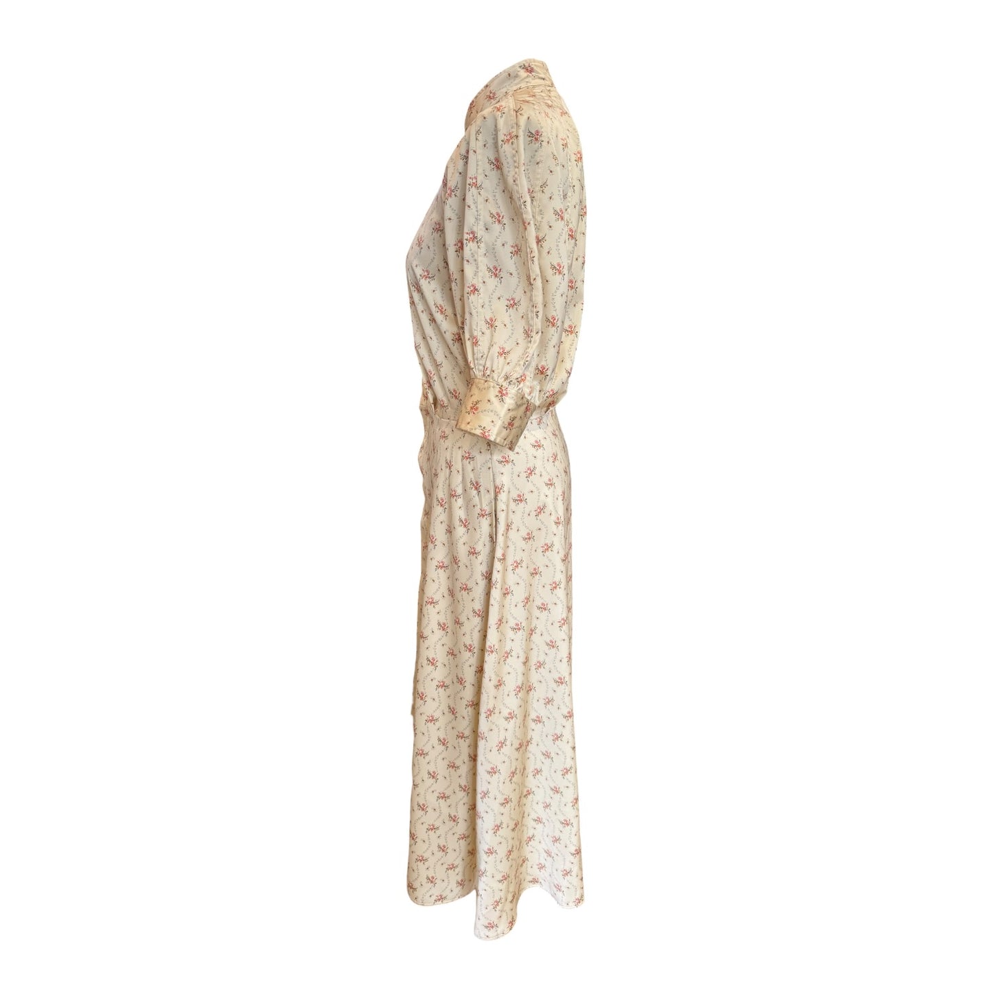 Ralph Lauren Floral Print Satin Tea Dress - 10