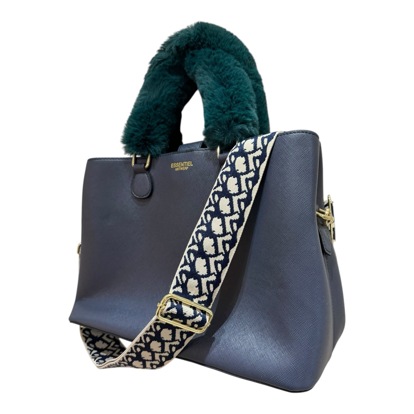 Essentiel Antwerp Blue Fluffy Handle Bag