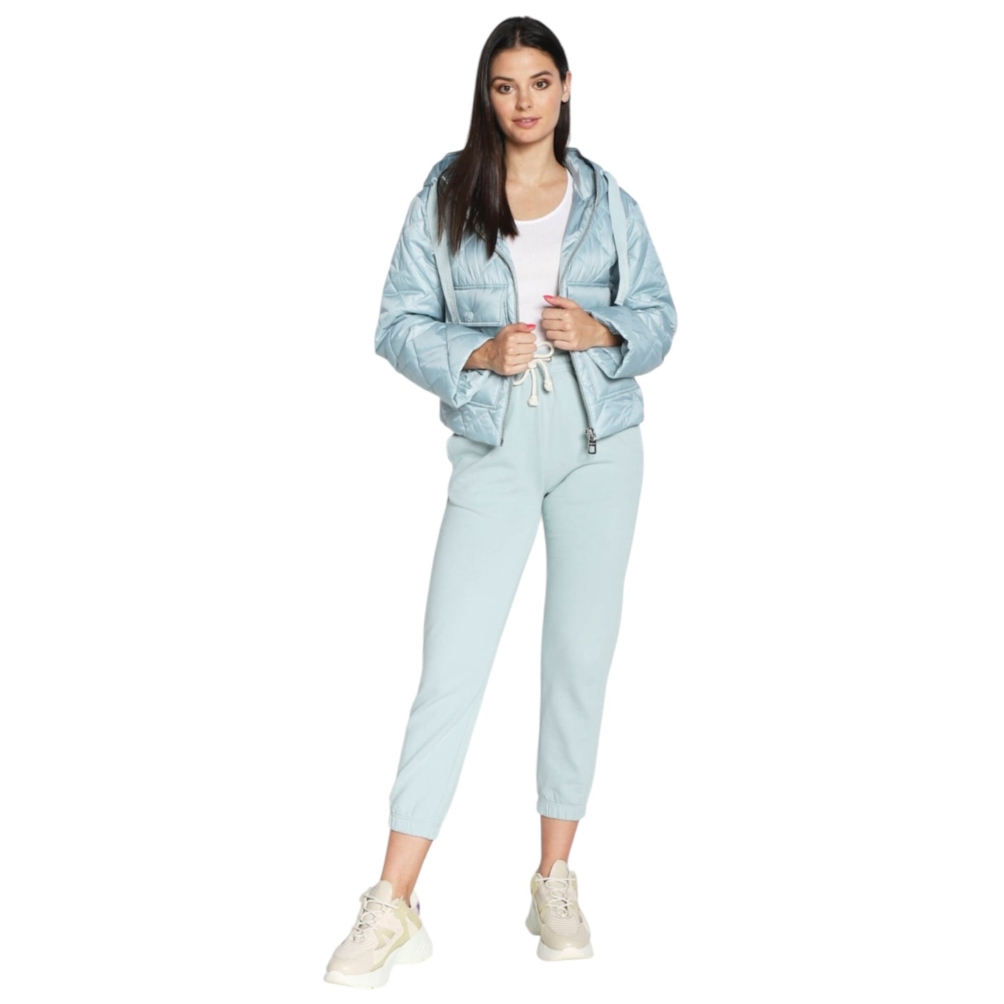 Marc O'Polo Light Blue Crop Puffer Jacket - 10/12