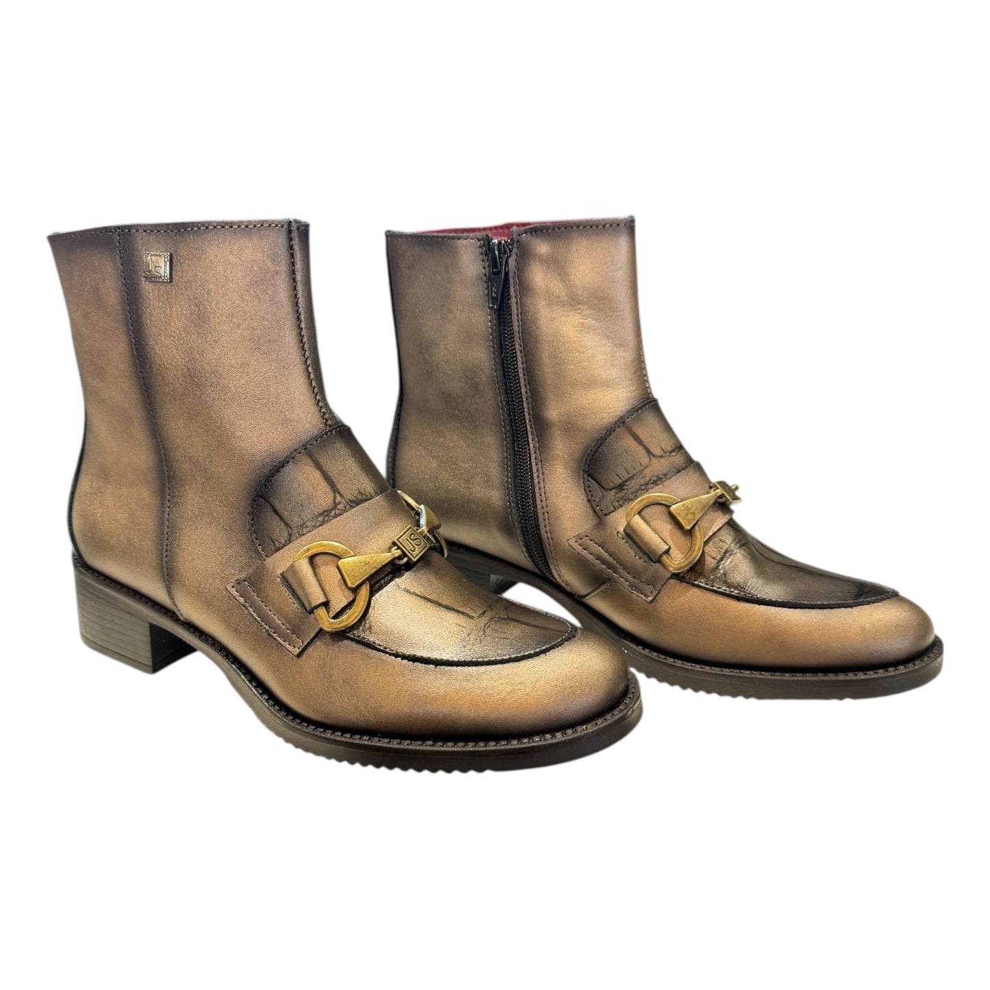 Jose Sanchez Bronze Buckle Boots - 37/4