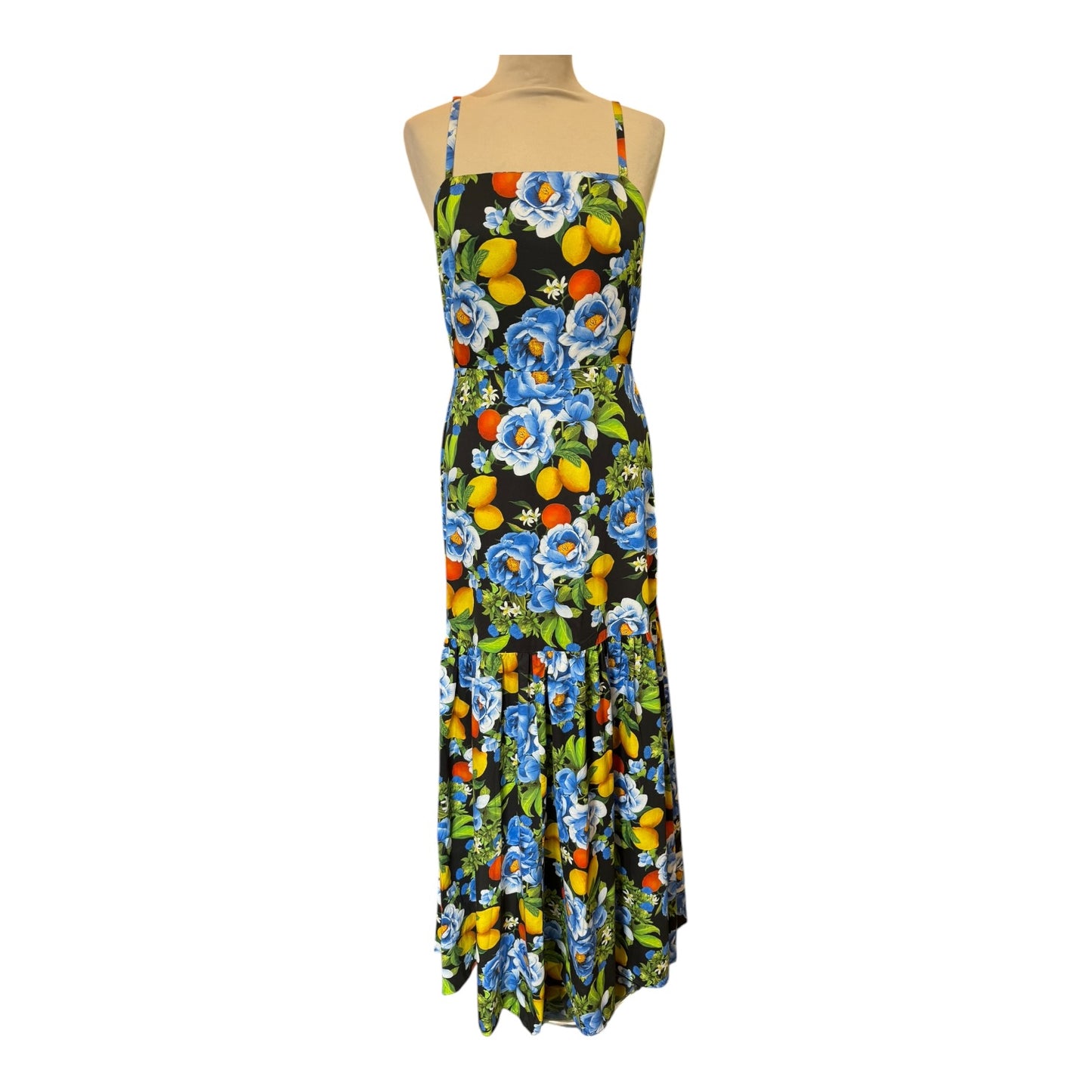 Borgo de Nor Peonia Print Cotton Maxi Dress - 10