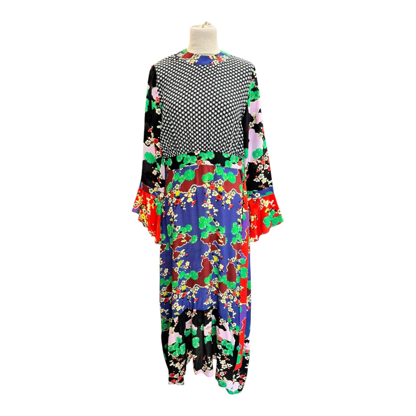 Rixo Chrissy Silk Patterned Dress - 12