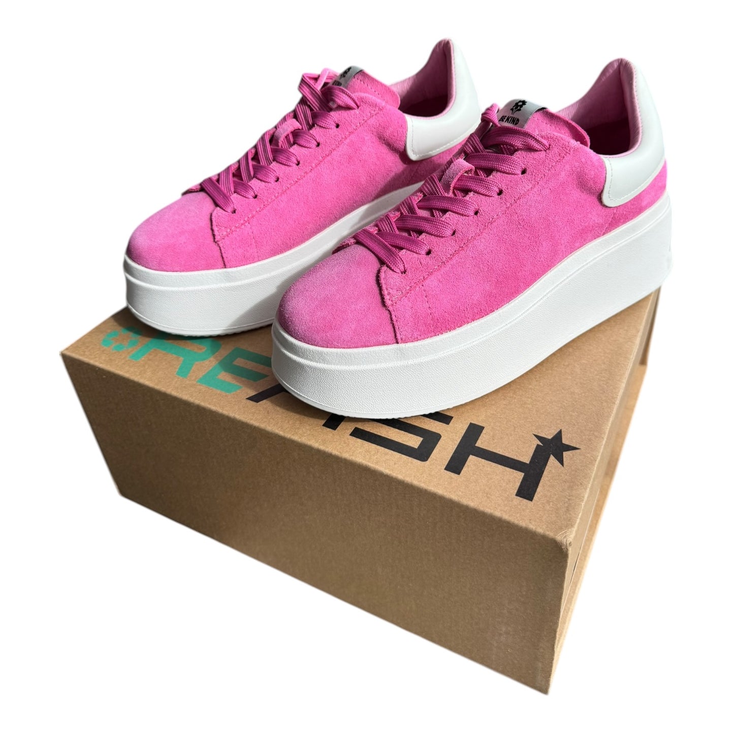 Ash Moby Fuschia Pink Suede Trainers - 38/5